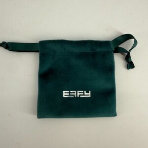 EFFY Jewlery Bag Green Hunter LOGO 3.75" x 3.75" Tie Shut Small Pieces